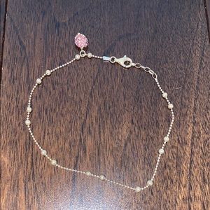 Sterling silver ankle bracelet